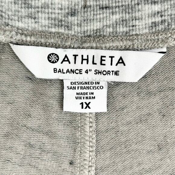Athleta Drawstring Waist Heather Grey Tencel Cotton Sweat Shorts - Picture 8 of 10